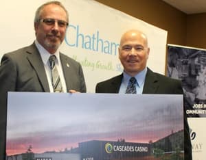 Randy Hope at the 2018 Cascades Casino Chatham project announcement